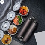 Portable Thermal Lunch Box Stainless Steel Heat Preservation Bento Box