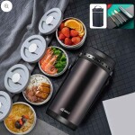 Portable Thermal Lunch Box Stainless Steel Heat Preservation Bento Box