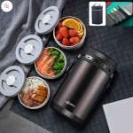 Portable Thermal Lunch Box Stainless Steel Heat Preservation Bento Box